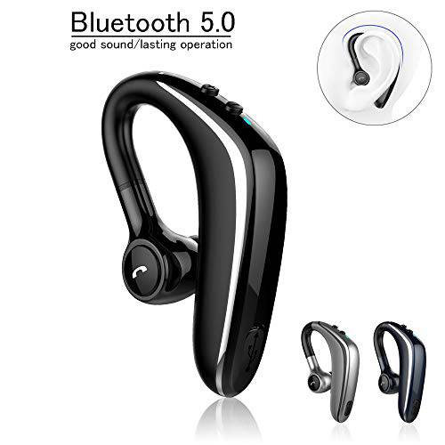 SLuB V5.0 블루투스 헤드폰,헤드셋, 무선 이어폰 방수, Sweat and 소음 방지 in-Ear 이어버드, 이어폰,이어셋 핸드 프리 블루투스 셀 Phone(Black)