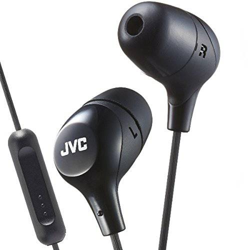 JVC HAFX38MB 블랙 마시멜로우 in-Ear 헤드폰,헤드셋 w/ 원격/ 마이크