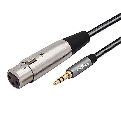 Oluote 3 핀 XLR Female to TRS 3.5mm (1/ 8) Male 마이크,마이크로폰 케이블, 마이크 오디오 연결 케이블 스튜디오 사운드 콘솔
