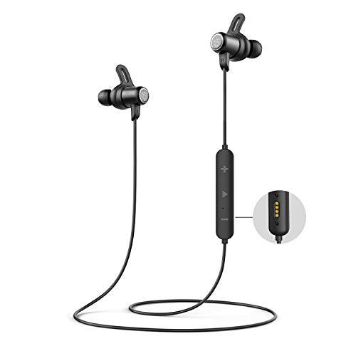 SoundPEATS Q35 HD 블루투스 헤드폰,헤드셋 IPX8 방수 in-Ear 스테레오 블루투스 5.0 이어폰 무선 이어폰, 이어버드 마그네틱,자석 충전기 스포츠, Built-in 마이크, CVC 6.0, 14 시간 재생시간