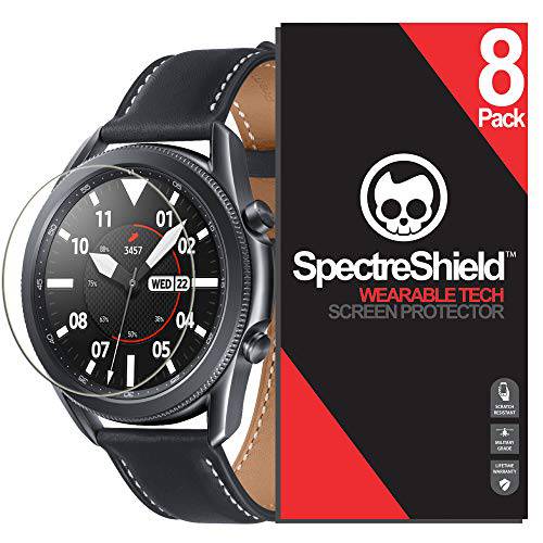 Spectre Shield (8 팩) 화면보호필름, 액정보호필름 삼성 갤럭시 워치 3 (45mm) 악세사리 삼성 갤럭시 Watch3 (45mm) 화면보호필름, 액정보호필름 케이스 친화적 풀 커버리지 클리어 필름