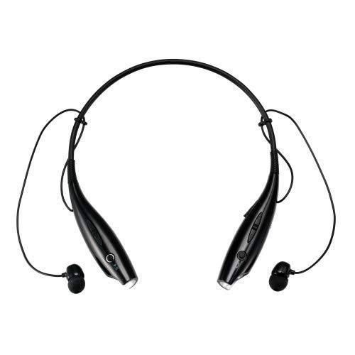 Magnavox MBH513-BK in-Ear 스테레오 이어폰, 이어버드 마이크,마이크로폰 and 블루투스 무선 테크놀로지 in 블랙 | 넥밴드 블루투스 헤드폰, 헤드셋 | 컴팩트 디자인 |