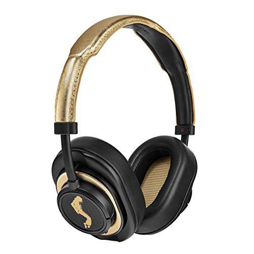 Master& Dynamic MW50+ 무선 블루투스 헤드폰,헤드셋, 40mm 베릴륨 드라이버, 호환가능 2-in-1 디자인, 변환 from Over-Ear 헤드폰,헤드셋 to On-Ear 헤드폰,헤드셋, Michael Jackson (블랙/ 골드)