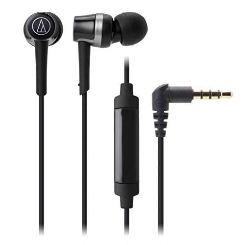 Audio-Technica ATH-CKR30iSBK SonicFuel In-Ear 헤드폰,헤드셋 In-Line 마이크&  컨트롤, 블랙
