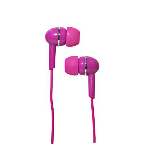 MAGNAVOX MHP4850-PK 이어폰, 이어버드 in 핑크 | Available in 블랙, 블루,  핑크,  퍼플, &  화이트 | 이어폰, 이어버드 유선 | 엑스트라 밸류 편안한 스테레오 이어버즈 유선 | 듀러블 고무 케이블 |
