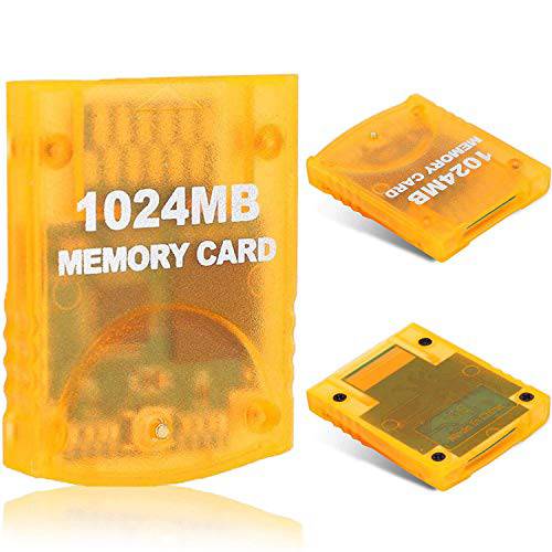 1024MB(16344 블록) 게임큐브 메모리 카드 닌텐도 Wii 게임 큐브 NGC GC (오렌지)