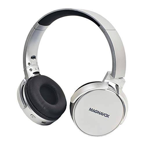 MAGNAVOX MBH542-SG 무선 폴더블 스테레오 헤드폰, 헤드셋 in 스페이스 그레이 | Available in 블루, 레드, 스페이스 그레이 and 화이트 | 블루투스 헤드폰, 헤드셋 | Built-in 충전식 배터리 |