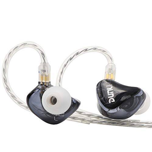 DUNU DM480 티타늄 듀얼 다이나믹 Hi-Res 인증된 in-Ear 이어폰 (블랙)