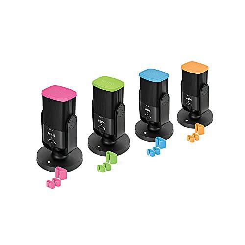로데 컬러 Color-Coded 캡 and 케이블 클립,핀 NT-USB 미니 (4-Pack)