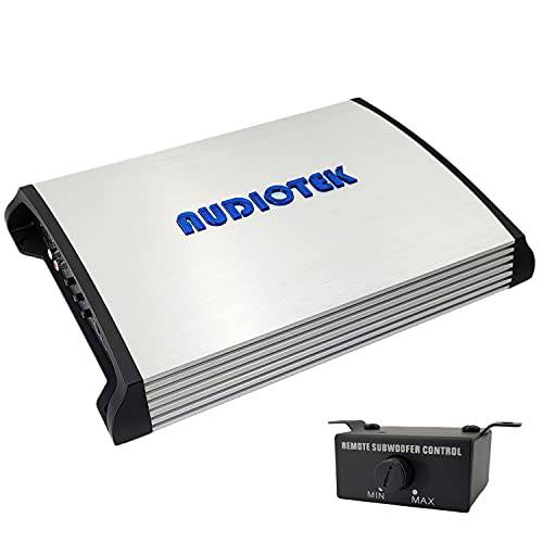 Audiotek AT3500S 2 채널 스테레오 자동차 앰프 - 3500 와트, 2 옴 안정된, LED 인디케이터, 풀 레인지, 베이스 노브 포함, Great 스피커 and 서브우퍼