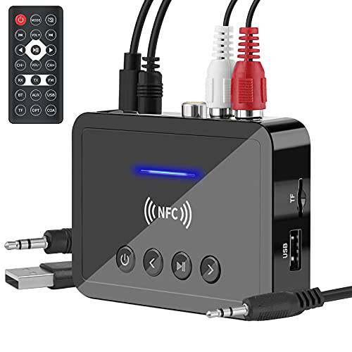 블루투스 5.0 송신기 리시버 3 in 1 블루투스 어댑터 3.5mm AUX RCA 광학 USB 무선 하이파이 스테레오 오디오 음악 호환가능한 PC/ TV/ 태블릿, 태블릿PC/ 스피커/ 홈 자동차 사운드 시스템