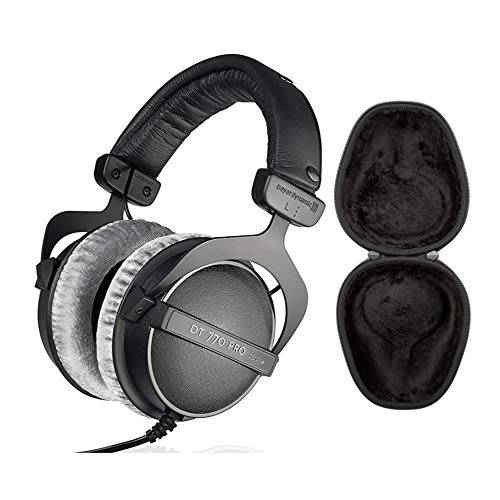 베이어다이나믹 DT 770 프로 헤드폰,헤드셋 (250 옴) Knox 기어 하드 쉘 헤드폰 케이스 번들,묶음 (2 아이템)