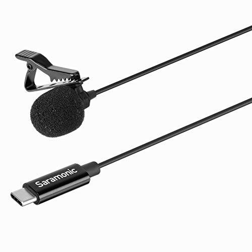 Saramonic 라발리에 마이크,마이크로폰 USB-C 휴대용 디바이스 and 컴퓨터 19.7-Foot (6m) 케이블& Right-Angle USB-C 어댑터 (LavMicro U3B), LAVMICROU3B