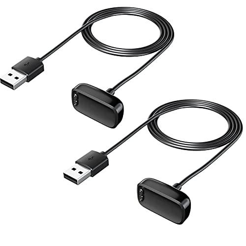 Mixblu 2-Pack 충전기 호환가능한 핏빗 Luxe, 교체용 충전기 충전 케이블 거치대 스테이션 베이스 3.3ft USB 케이블 악세사리 Luxe 스마트워치