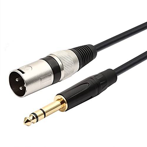 Oluote 6.35mm (1/ 4 인치) to XLR Male 밸런스 신호 연결 케이블, TRS Male to XLR 케이블 (0.3M/ 0.98FT)