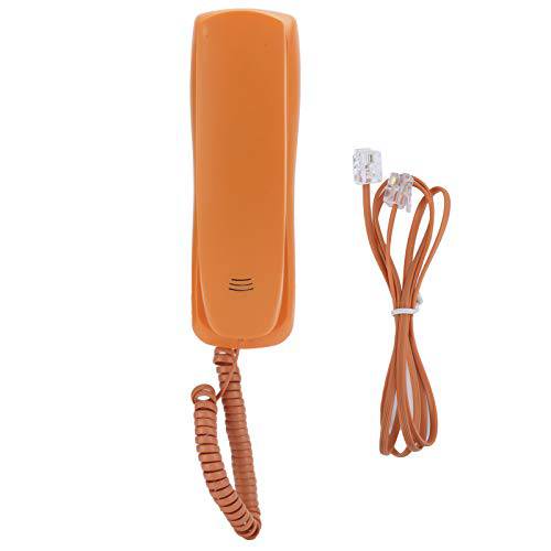 Telituny, 유선전화 휴대폰 데스크 폰 Thin 전화 kx T628 홈 오피스 휴대용 싱글 라인 유선 브라켓 스크류 오피스 and Home（Orange）