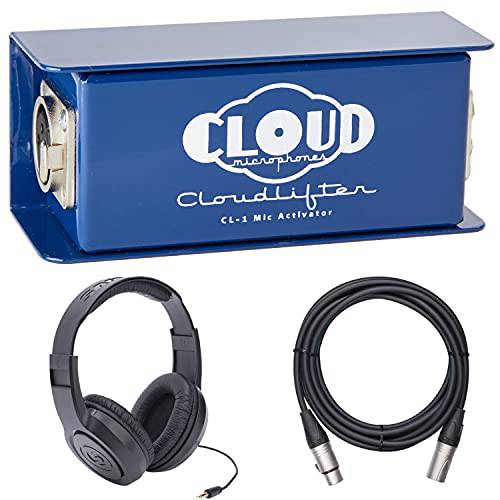클라우드 마이크 Cloudlifter CL-1 마이크 활성제 1-Channel Samson Over-Ear 스테레오 헤드폰,헤드셋 and XLR 마이크 케이블