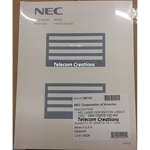 텔레콤 Creations/ NEC DESI 레이저 라벨 The ITZ-12D/ DTZ-12D& ITZ-24D/ DTZ-24D Stock 660122