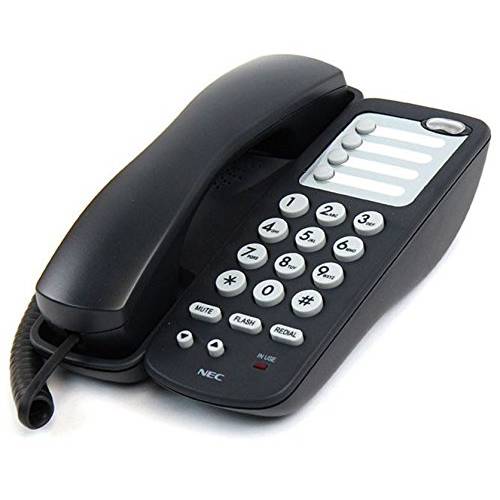 NEC 싱글 라인 유선 아날로그 전화 (780034) 블랙 DTH-1-1