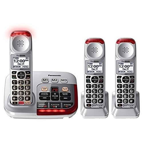 파나소닉 KX-TGM450S+ (2) KX-TGMA45S 디지털 자동응답기 볼륨 부스트 컨트롤 증폭 방문객 음성 무선 Telephone-3 핸드셋