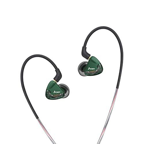 Ikko Opal OH2 in-Ear 모니터, 탈착식 디자인 in-Ear 이어폰, 유선 이어폰, 이어버드 헤드폰,헤드셋, 다크 그린