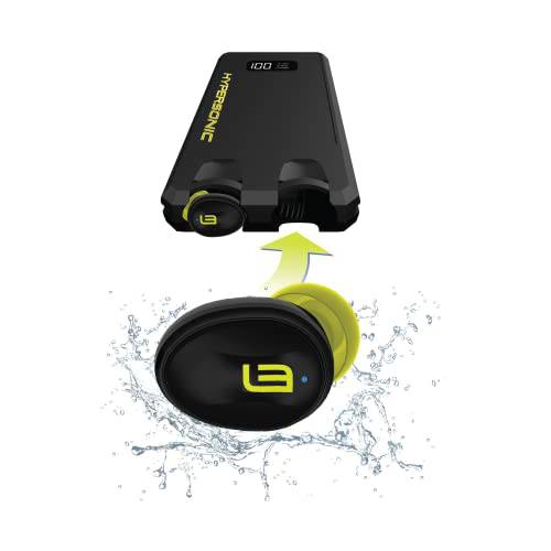 HyperSonic 360: 10-in-1 트루와이어리스 하이퍼 해상도 in-Ear 헤드폰,헤드셋 (울트라 타이트 베이스, 3D 사운드, 360 시간 재생시간, 자석 충전, iPX6 방수, 패시브 소음 Isolation) New 2022