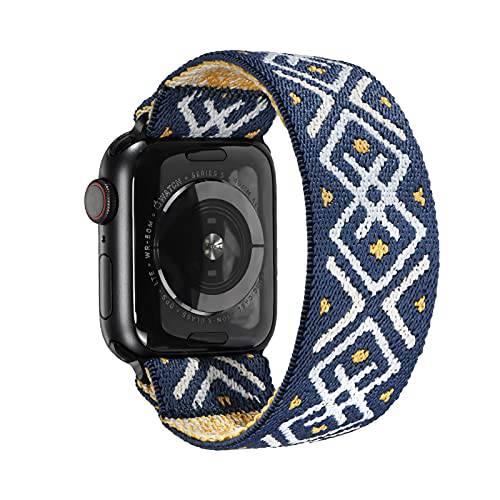 Tefeca 탄력 호환가능한/ 교체용 밴드 애플 Watch(Sea 피쉬, M fits 6.5-7.0 인치 손목, 42/ 44/ 45mm)