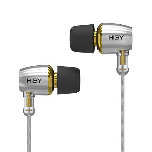 HiBy 빈 하이파이 in-Ear 모니터 헤드폰,헤드셋 유선 Without 마이크, Hi-Res 오디오 IEM 이어폰 CNT diaphragms, 10mm 다이나믹 드라이버, 3.5mm 플러그 0.78mm 2pin 탈착식 케이블.