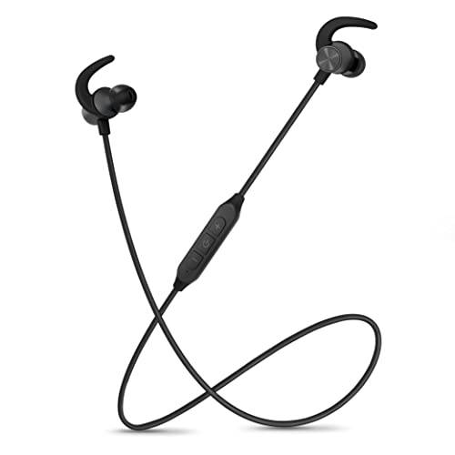 모토로라 블루투스 스포츠 넥밴드 SP105 In-Ear 무선 헤드폰,헤드셋 마이크 클리어 폰 전화 - IPX5 땀에무너지지않는, 땀방지, 라이트 Tangle-Free 디자인 액티브 Lifestyle, 이어 핀 안전한 호환 - 블랙