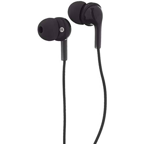 아마존 Basics In-Ear 유선 헤드폰,헤드셋, 이어폰, 이어버드 마이크,마이크로폰, 블랙