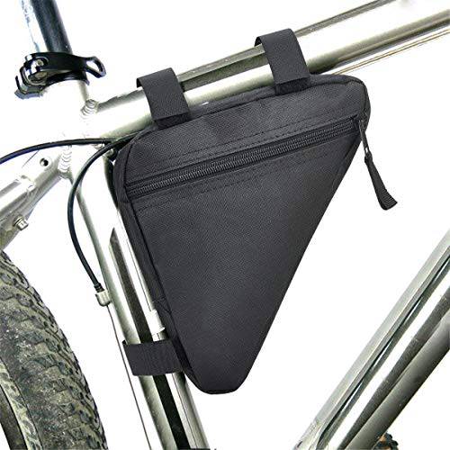 Texdesign Bike Seat Pack Bike Bag Cycling Bicycle for Frame Front Triangle Bag Bike Under Seat for Bike Frame (Black)