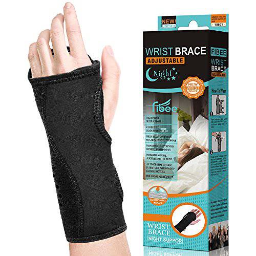 2 Pack Night Wrist Sleep Support Brace,Carpal Tunnel Wrist Brace Night  Support,Adjustable Compression Wrist Splint for Tendonitis Arthritis Pain