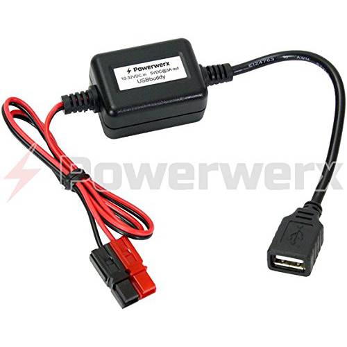 Powerwerx USBbuddy 휴대용 Powerpole (12V) to USB (5V) 컨버터, 변환기 and 디바이스 충전