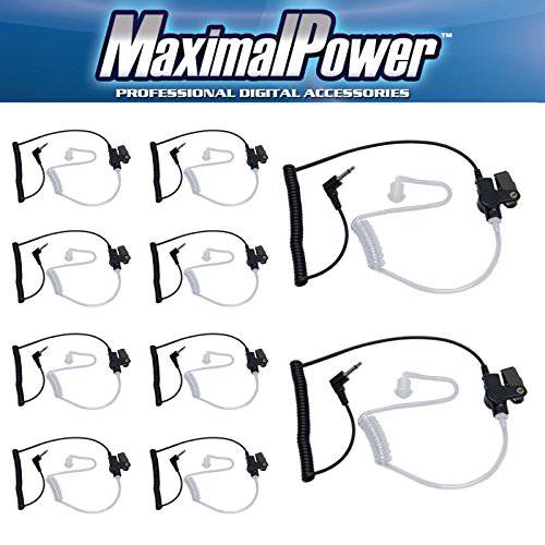 Maximalpower 3.5mm 감시 플러그 Coil 튜브 이어버드, 이어폰,이어셋 오디오 키트 Two-Way 라디오 RH617-1 N x 10 팩