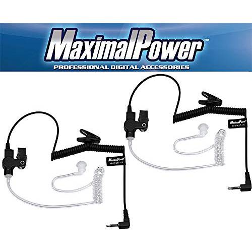 MaximalPower RHF 617-1N X2 3.5mm 블루투스리시버/ Listen Only 감시 헤드폰,헤드셋 이어폰, 2 팩