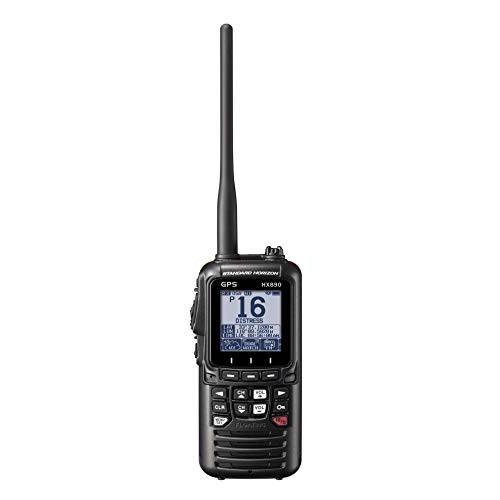 스탠다드 Horizon HX890 블랙 소형,휴대용 VHF - 플로팅 6 와트 Class H DSC 생활무전기, 워키토키