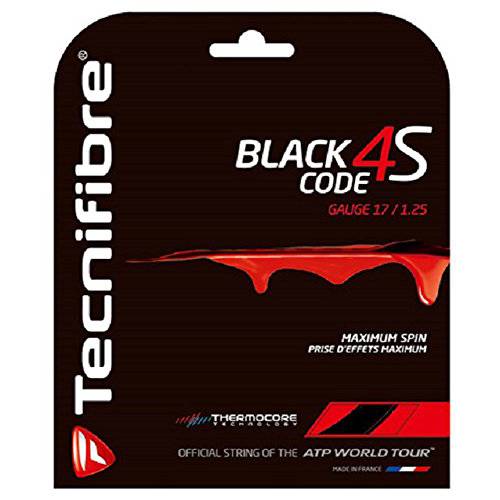 Tecnifibre  블랙 코드 4S 테니스 끈,스트립,선 (17G)