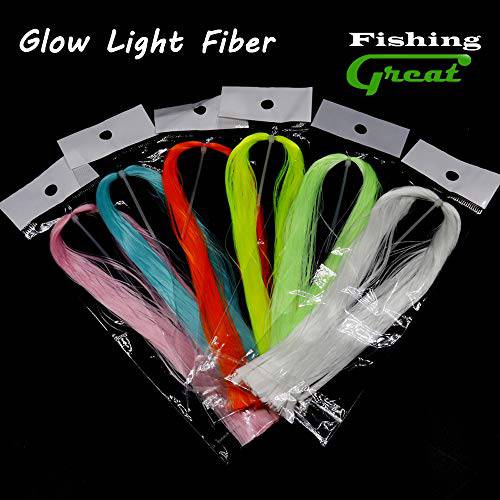 Greatfishing  글로우 라이트 Minnow 파이버 Fly 매는 재질 글로우ing 어업 Jig 후크 미끼 Make UV Luminous Tourt 시솔트 Rig