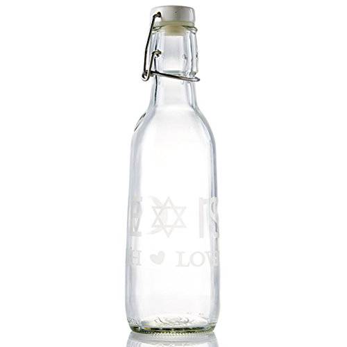 Love Bottle USA Manufactured 글래스 물병, 워터보틀, BPA 프리, 500ml, Whale