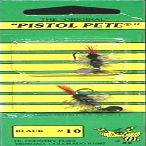 Pistol Pete Hi-Country 어업 Flies, 사이즈 10, 블랙