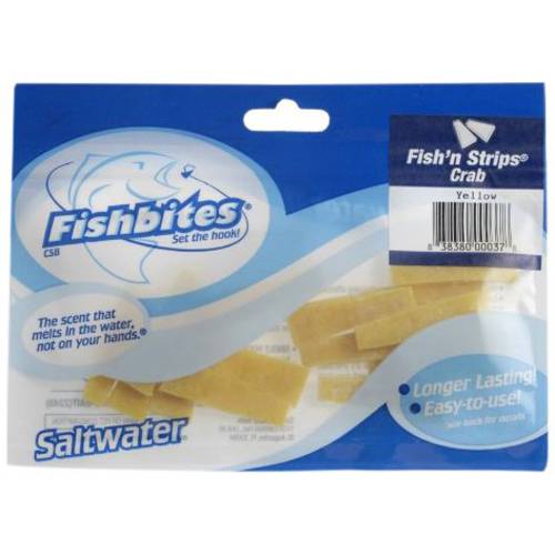 Fishbites 0037 Fish’n 스트립,스티커,패치 게, 15-Pack, Yellow