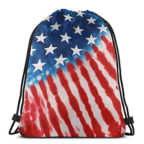 페인트 America 깃발 드로스트링 백팩 끈,스트립,선 백 색팩 Cinch 방수 폴리에스터 Gympack 캠핑 등산 수영