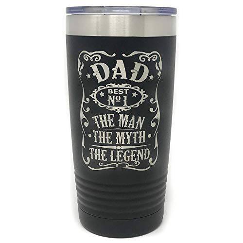 Best 아버지 - the Man, the Myth, the Legend 스틸 커피 텀블러 - Great Father’s Day 선물 from Son or Daughter - 20 oz 진공 여행용 머그잔