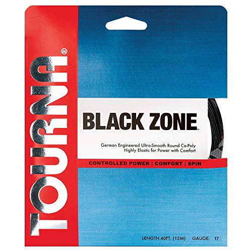 Tourna  블랙 Zone 폴리에스터 테니스 끈,스트립,선