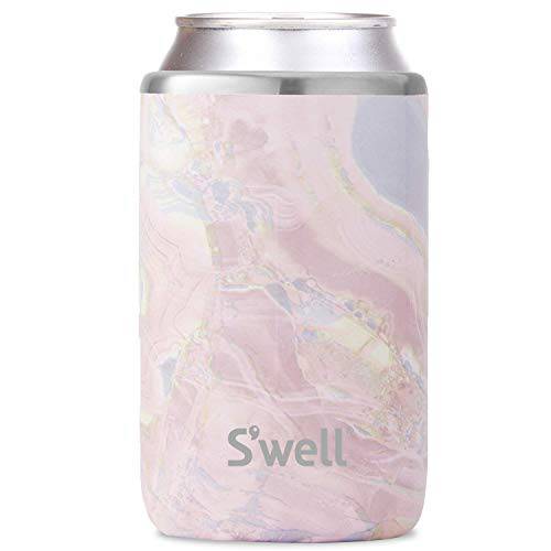 S’well 스테인레스 스틸 Chiller-Geode 로즈 Triple-Layered Vacuum-Insulated 유지 워터 쿨 and 핫 Longer-Dishwasher-Safe BPA-Free 여행용, 12oz Cans and 병