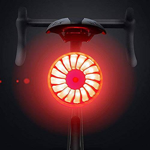 WASAGA  자전거 리어 라이트, 스마트 브레이크 자전거 후미등 USB 충전식, 5 라이트 모드 레드 고 Intensity 자전거 후미등 방수 헬멧 백팩 LED 램프 세이프티,안전 경고 손전등, 플래시 라이트 라이트