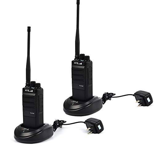 HYS TC-H10W 하이 파워 UHF 400-520MHz Two-Way 라디오 20 마일 롱 거리 Ham 라디오 워키 토키 2800mAh 배터리 Transceiver(2 팩)