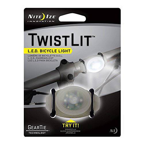 Nite Ize TwistLit LED 자전거 라이트 만능 부착식, 자전거 세이프티,안전 라이트, 싱글 팩, 화이트 LED