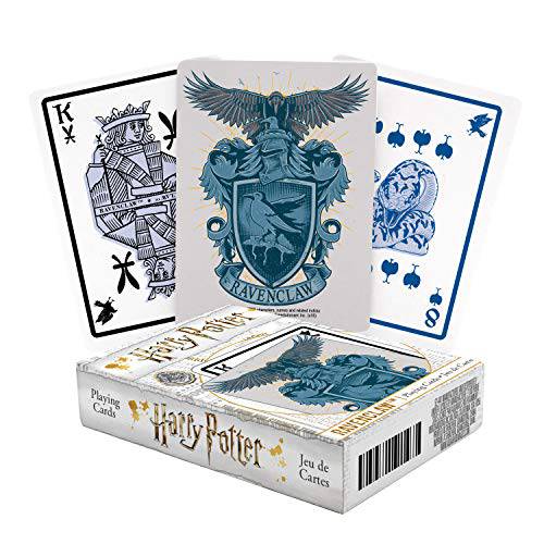 AQUARIUS  해리포터 플레이 카드 - Ravenclaw 테마 덱 of 카드 Your Favorite 카드 게임 - 공식 라이센스 해리포터 상품&  수집품 - 포커 사이즈 리넨 마감