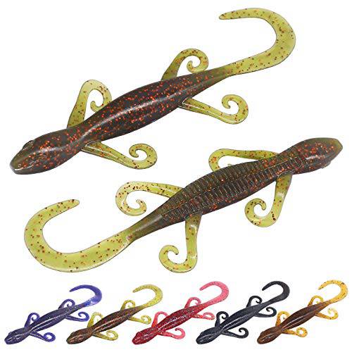 XFISHMAN Lizard-Baits-Soft-Plastic-Worms-Lizard-Fishing-Lure 베이스 어업 6 인치 25pcs